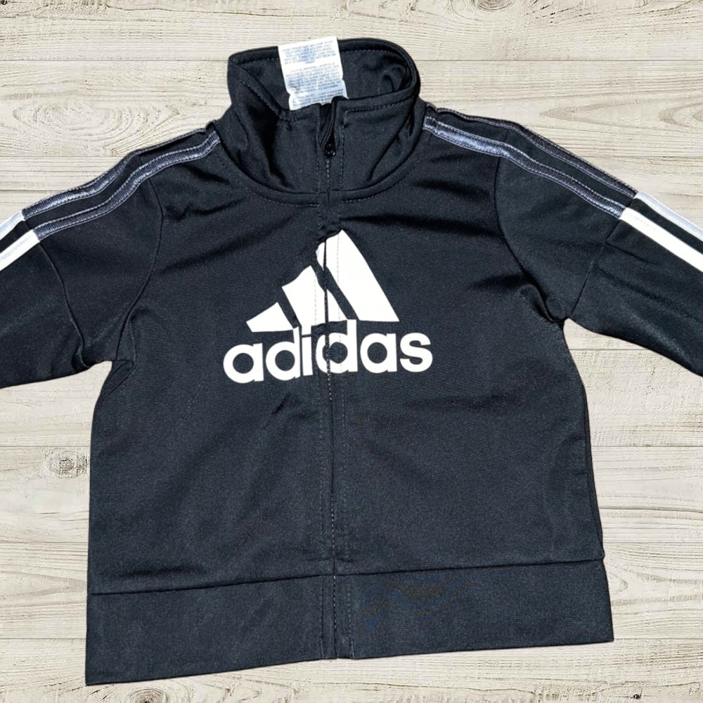 Adidas Black and White Logo Baby Jacket